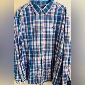 Vineyard Vines Multicolored Classic Fit Whale Shirt Men’s XXL Long Sleeve Button